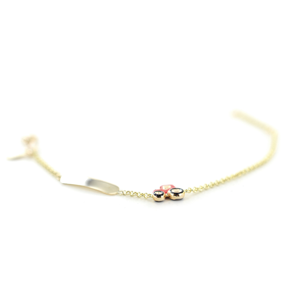 Leonardo Dalia 019632 - Bracciale da donna con incisione in oro, 6,5 cm, Acciaio inossidabile, Nessuna pietra preziosa