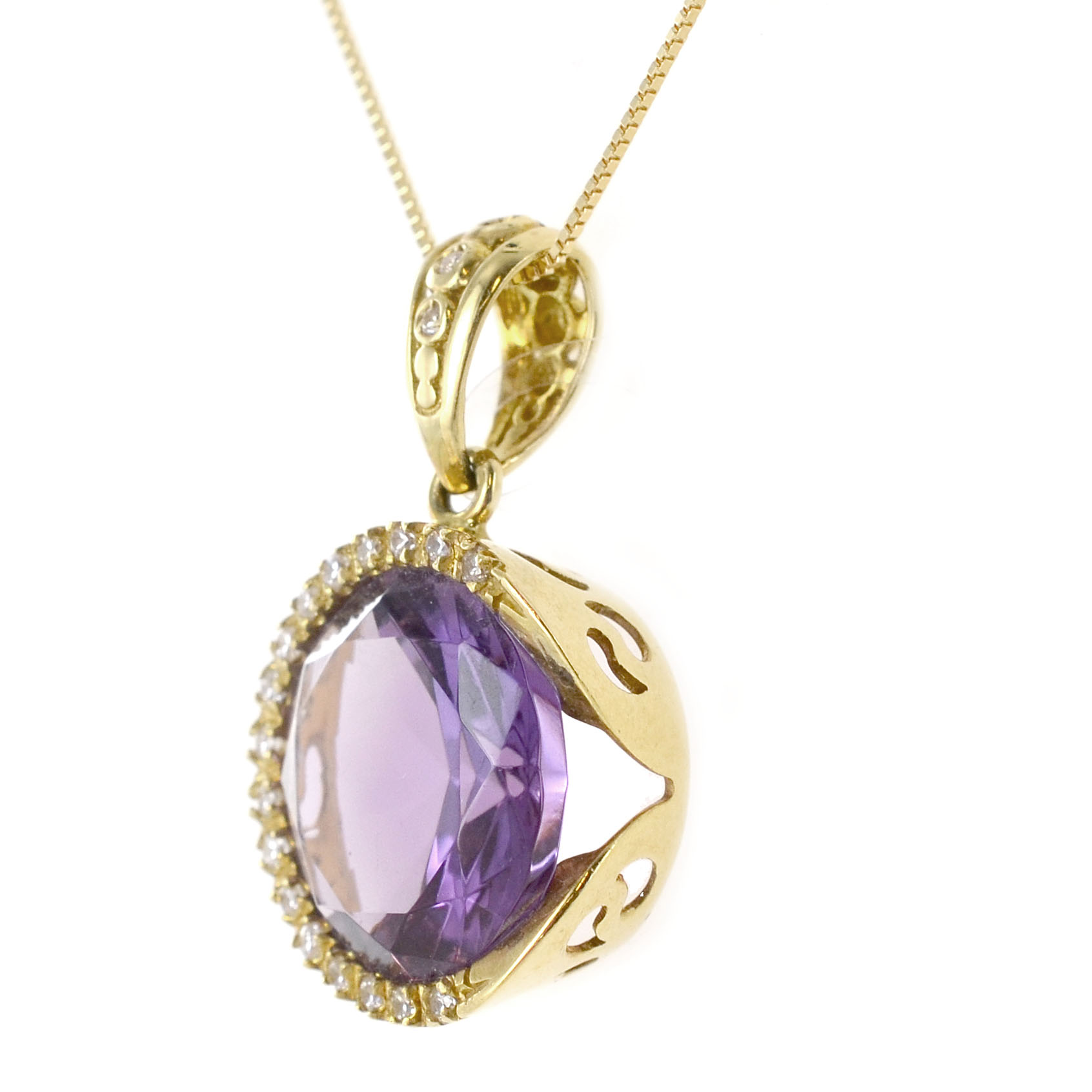 ORECCHINI DONNA PENDENTI Colore ORO CON AMETISTA E ZIRCONI BIANCHI 101 N ORECCHINI DONNA PENDENTI Colore ORO CON AMETISTA E ZIRCONI BIANCHI 101 N