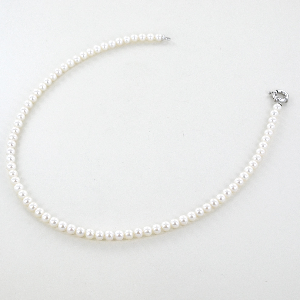 Collier Perles Biwa Saumon - Perles 7.5 Mm - Longueur 40 Cm - Neuf Avec étiquettes