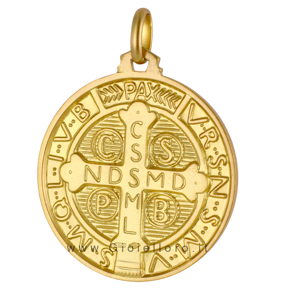 Medaglia Di San Benedetto Dorata In Zama - Abbazia Di Montecassino Ecommerce Ufficiale - Foto 11