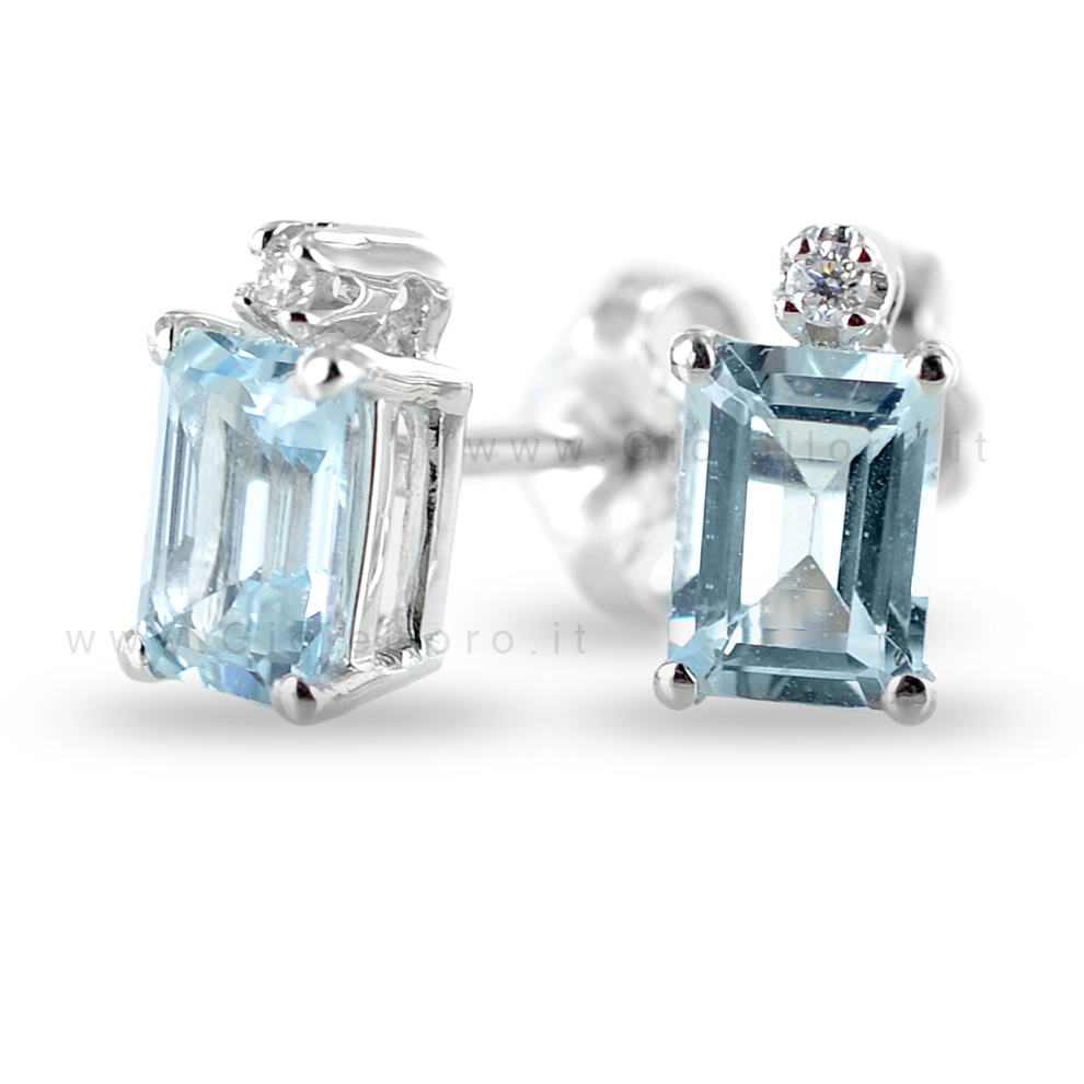 Orecchini PULABO Con Acquamarina Naturale Blu Renano - Gioielli Da Sposa Con Pietra Portafortuna, Donna, Regalo Innovativo
