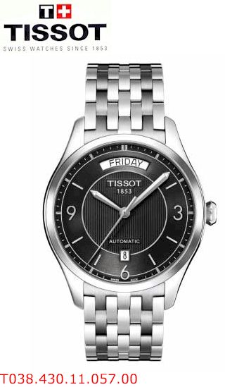 Tissot Orologio Automatico T0994293603800, Cassa 42mm, Cinturino Pelle Marrone, Quadrante Argento, Swiss Made