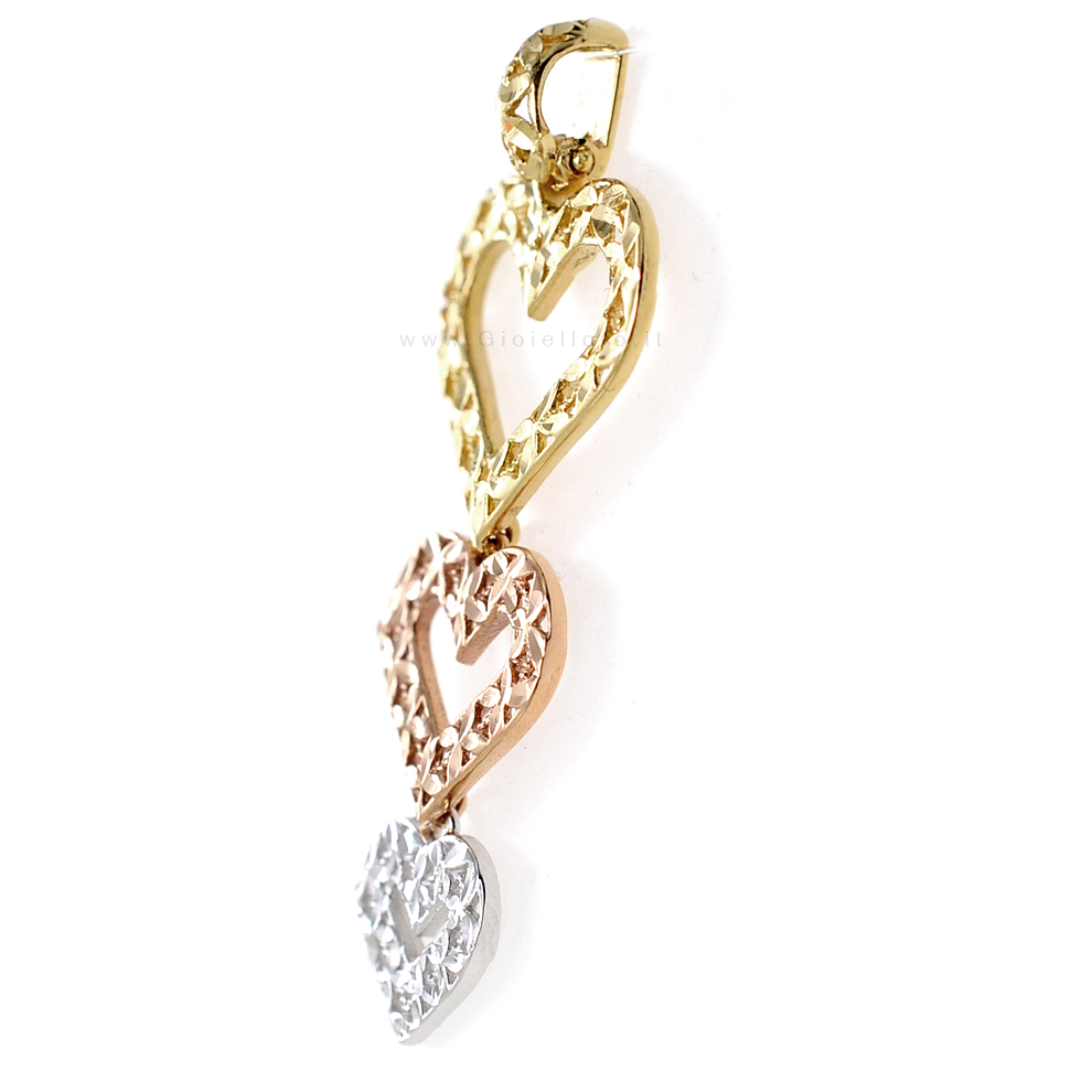 Pendente con cuore in oro bianco | Salvadori Diamond Atelier