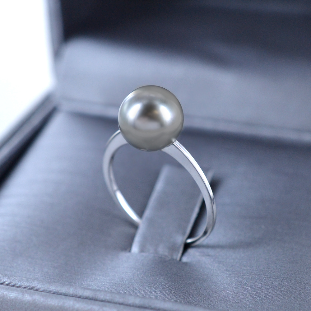 Anello con perla nera discount