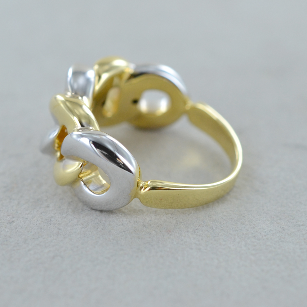 Anello da donna in oro bicolore a catena Gioielloro La tua