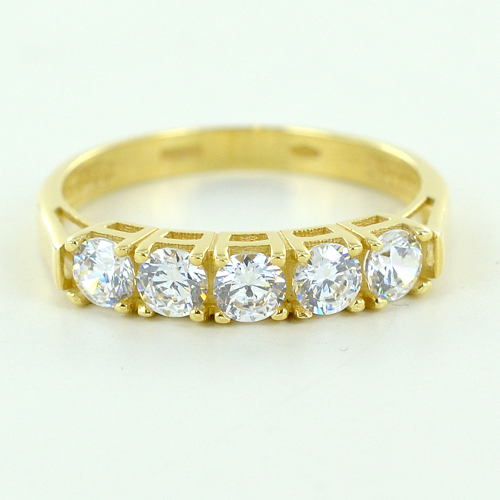 veretta oro giallo e zirconi