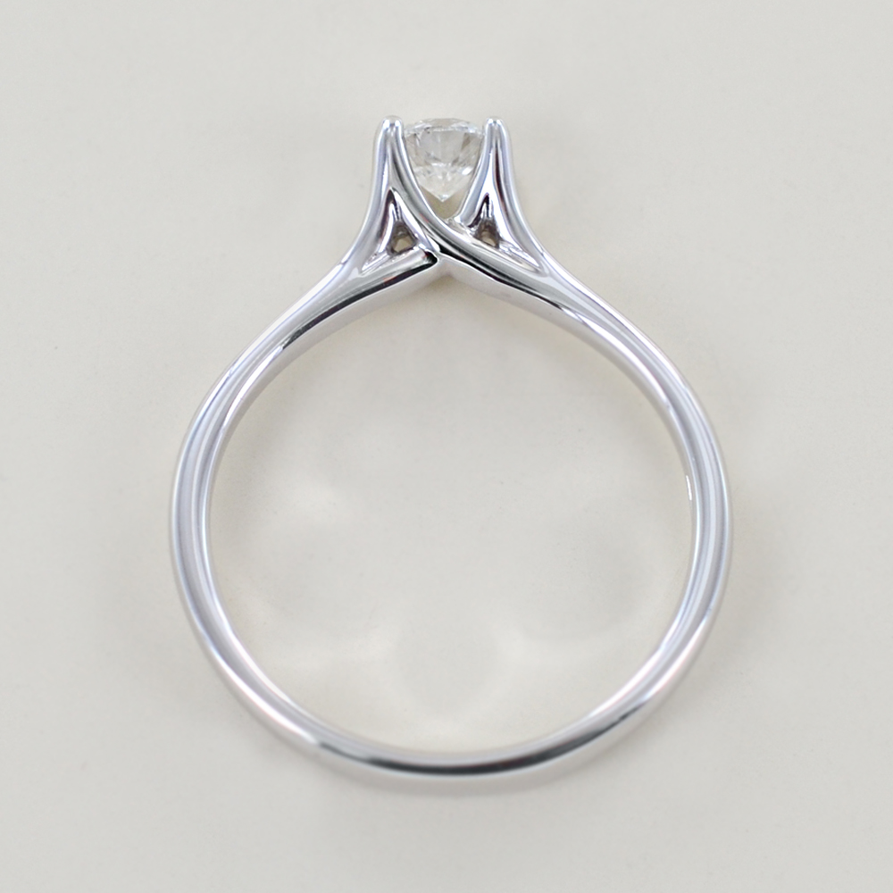 Anello Toi Et Moi In Platino Con Diamanti Bianchi E Marroni Fantasia A Taglio Rotondo Certificati Gia