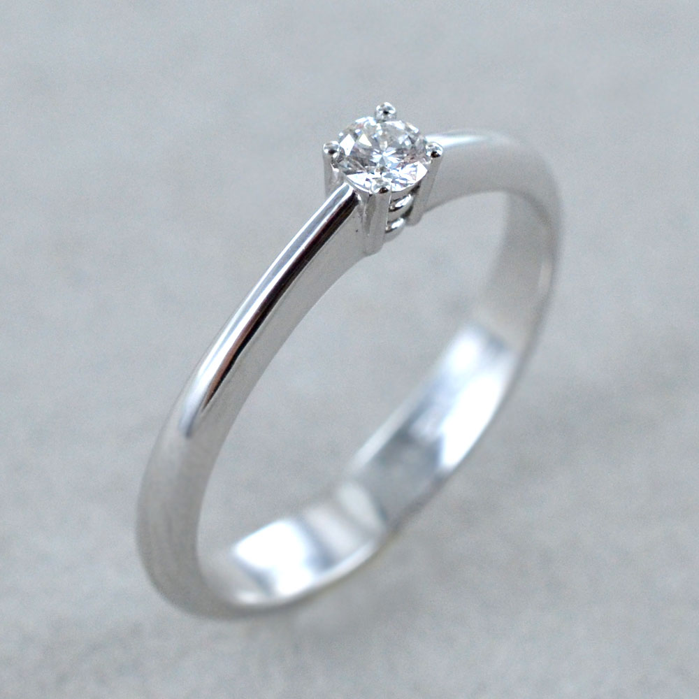 Anello Solitario piccolo con diamante da 0.10 carati Gioielloro La tua g