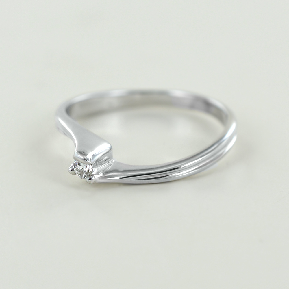 Les Poulettes Bijoux – Anello In Argento 925 Con Piccolo Solitario – Gioiello Di Autore In Cofanetto Regalo