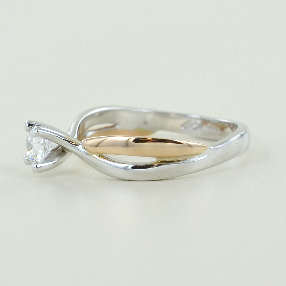 Solitario zircone sales oro bianco