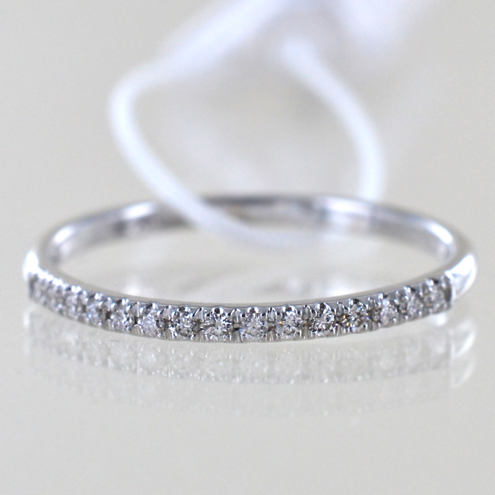 Anello Veretta sottile in oro e diamanti ct 0.07 G Gioielloro La tua gi