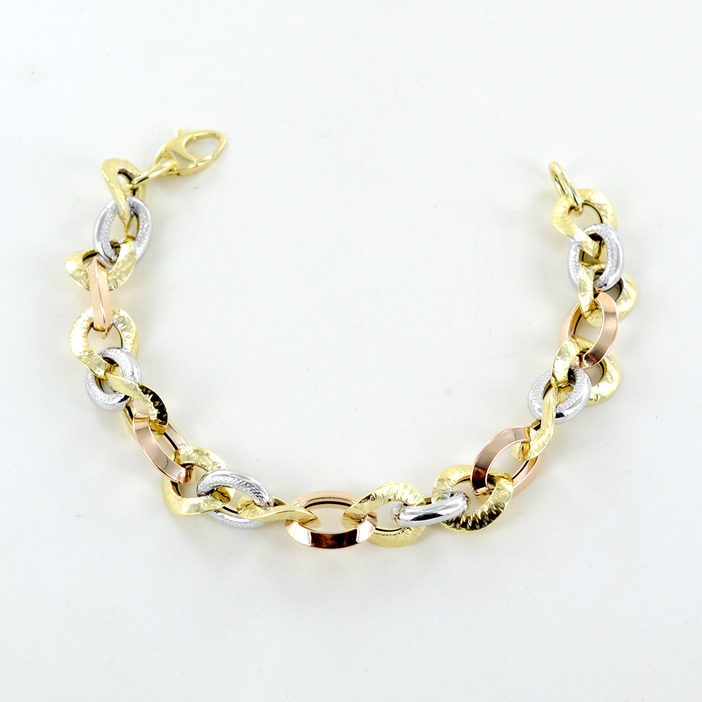 Carrissima Bracciale Donna In Oro 9K (375) - Elegante Gioiello Italiano, Regalo In Scatola Lusso