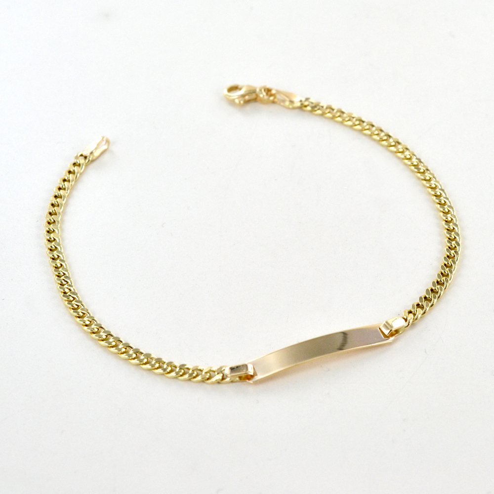 Bracciale Uomo Oro Giallo 18kt 2,45 Gr Maglia Grumetta - Made In Italy - Foto 2
