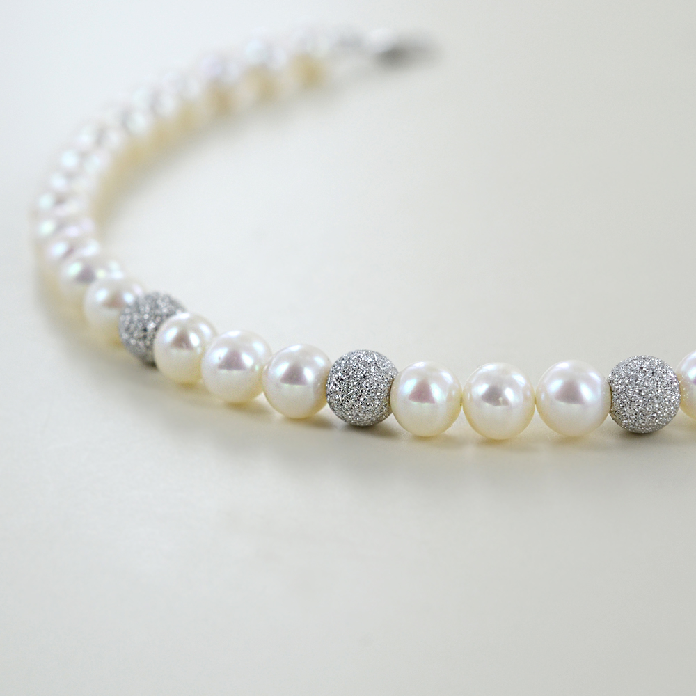 LILIE&WHITE Bracciale Con Perle Barocche Donna - Oro, Regolabile, Perle Bianche E Rosa 7mm, Ipoallergenico