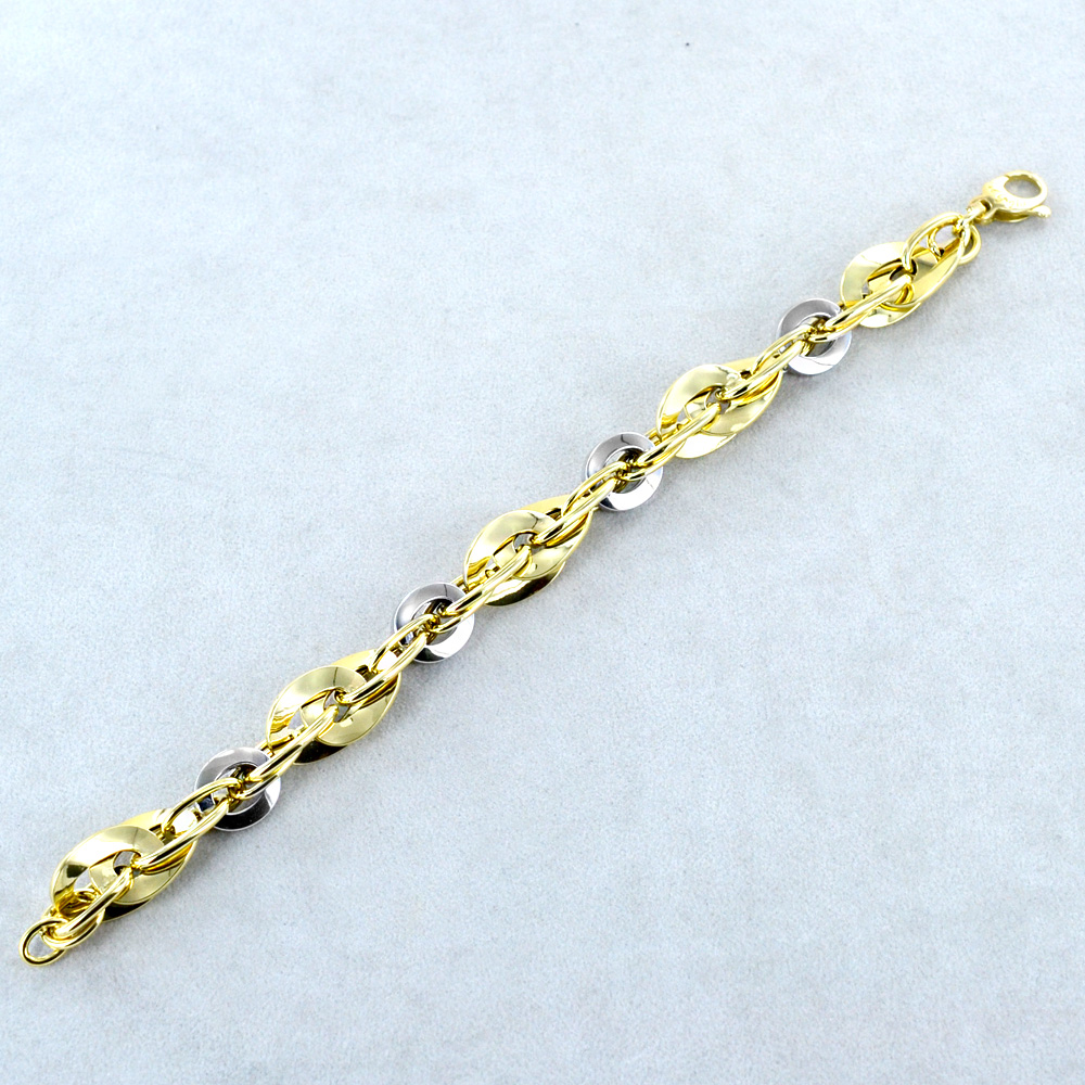 Bracciale VASSAGO Oro A Strati Con Croce - Catena Cava In Acciaio Inossidabile, Regalo Gioielli Per Donna E Ragazza