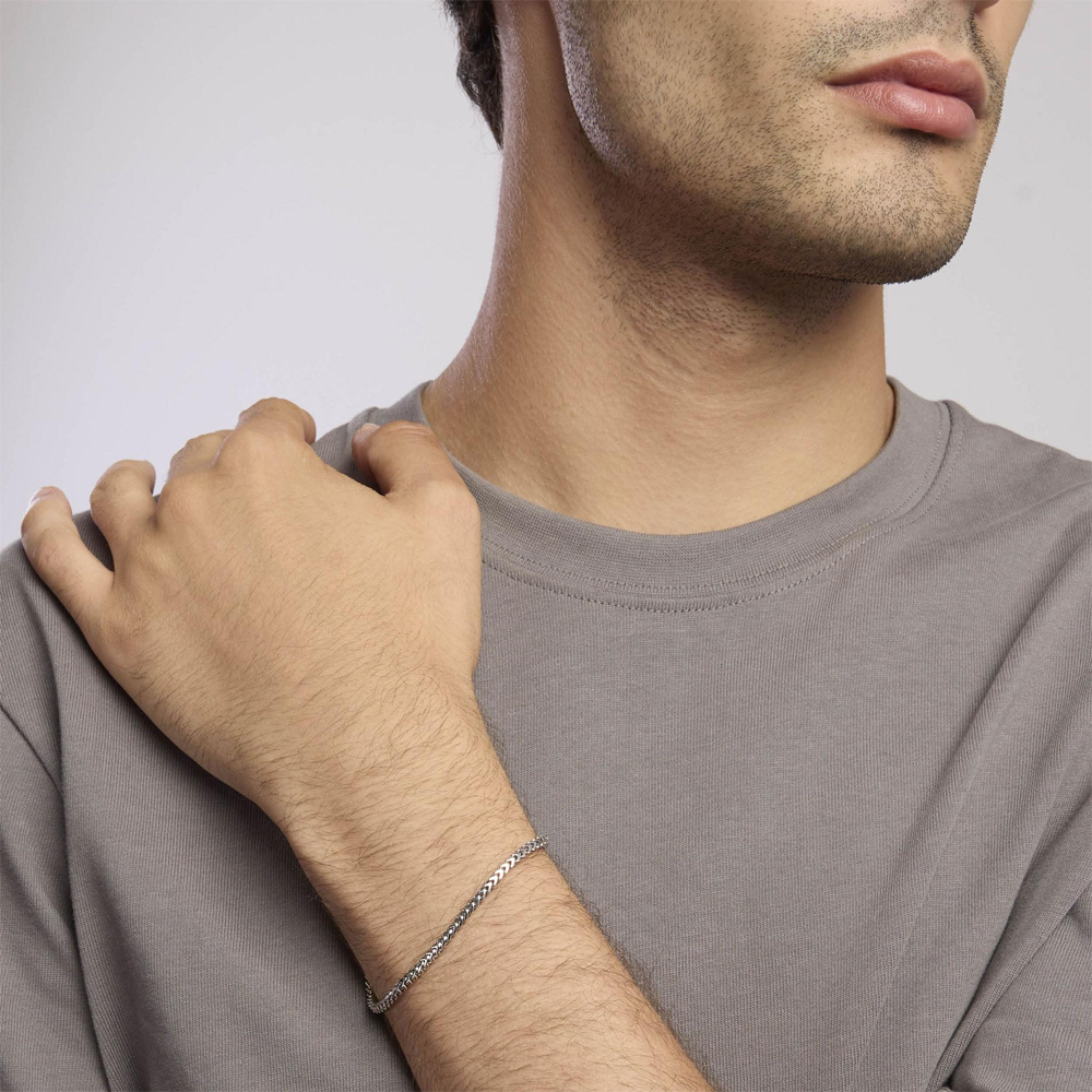 Bracciale Raspini uomo in argento maglia a catena