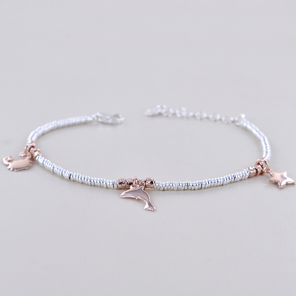 Silverly Bracciale in Argento Sterling 925 con Perle d'Acqua Dolce per Donna | Bracciale con Filo di Perline da Impilare | Gioielli Classici e