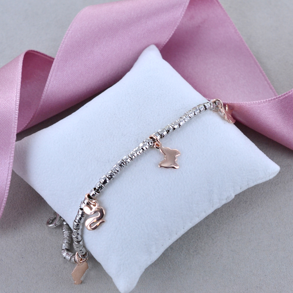 Ciondolo In Argento Placcato Per Bracciali - Theme Regno Animale, Con Chiusura A Moschettone, Per Donne E Ragazze - Foto 6