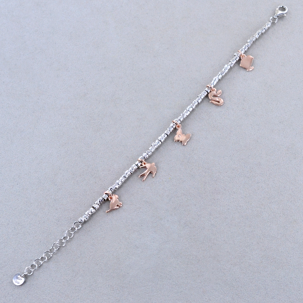 WEVENI Carino Ratto Bracciale In Acciaio Inox Carino Ratto Bracciale