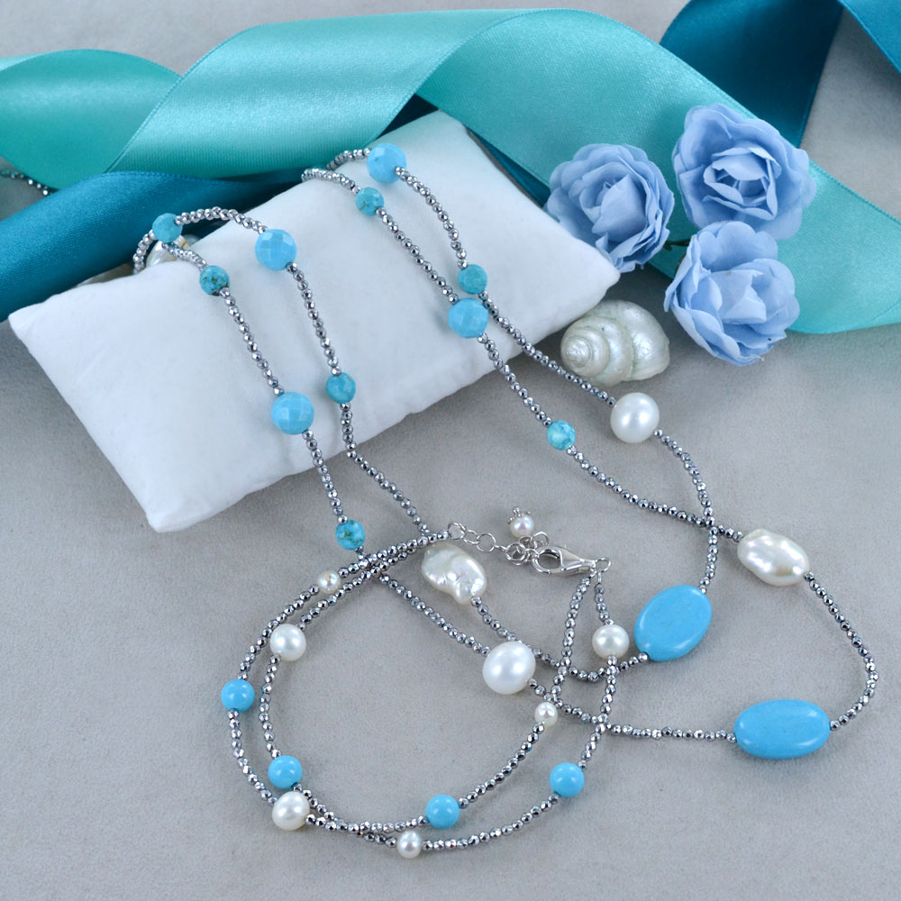 Bracciale Regolabile Con Medaglia Di San Benedetto – Perle Turchese Sintetico – Gioiello Portafortuna Donna