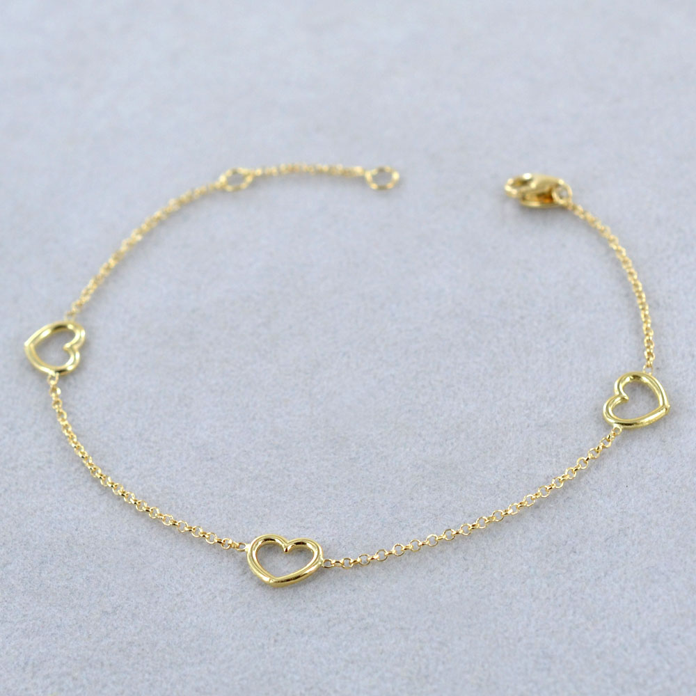 Lumari Gold Bracciale Oro Giallo 333 (8k) Con Incisione A Cuore - Regolabile 16-19 Cm, In Elegante Scatola Portagioie, Regalo Per Lei