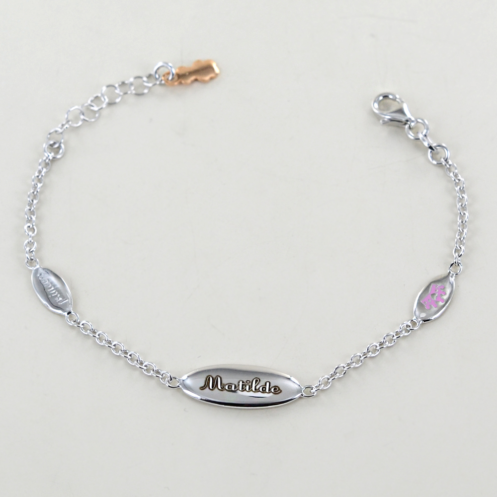 Bracciale Per Comunione In Acciaio E Pelle - Regalo Elegante Per Bambini - Foto 4