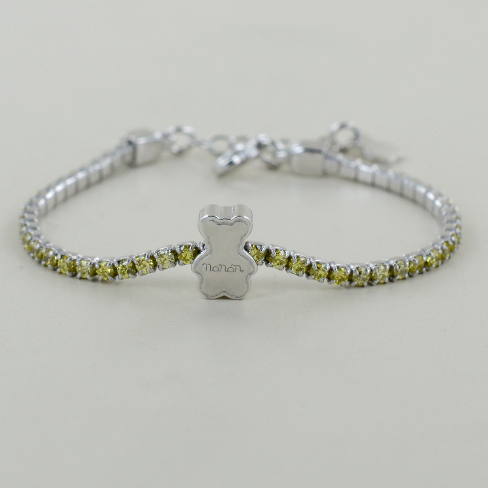 Bracciale Nanan da bambin in argento giallo con Cuori gialli NAN0460