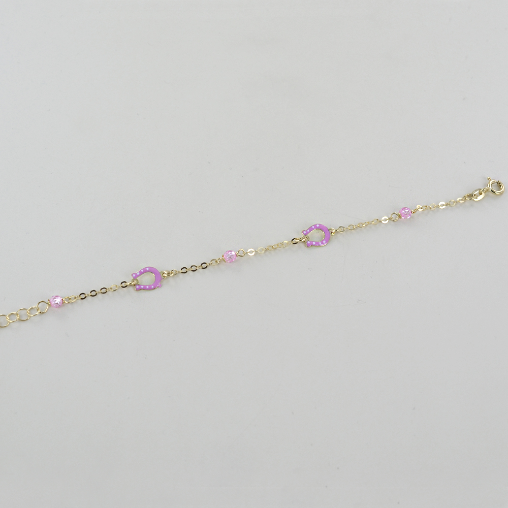 Harmi&Aur Bracciale Donna Quadrifoglio Portafortuna - Oro Con Citrino Sintetico E Catena Regolabile - 2