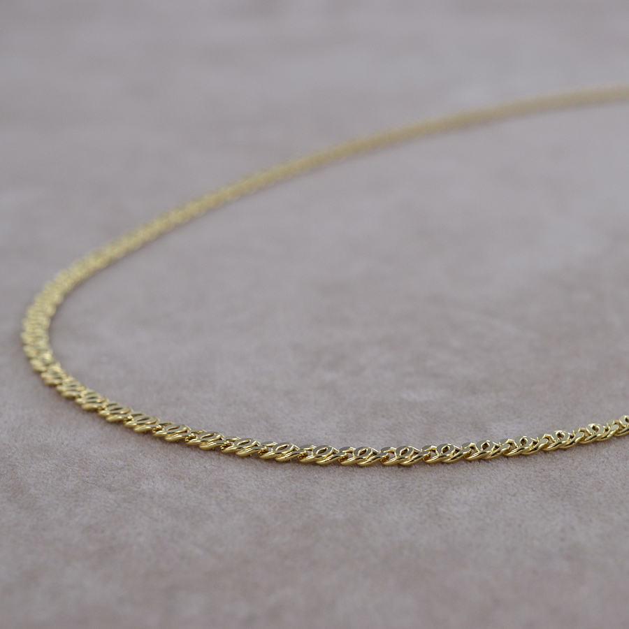 VEXXS Collana da uomo 4/6 mm, placcata oro 18 carati, catena bizantina, in oro bizantino, per uomo, donna, ragazza, uomo, ragazzo, idea regalo, 45-65 cm, 50 cm, Oro, Non Applicabile