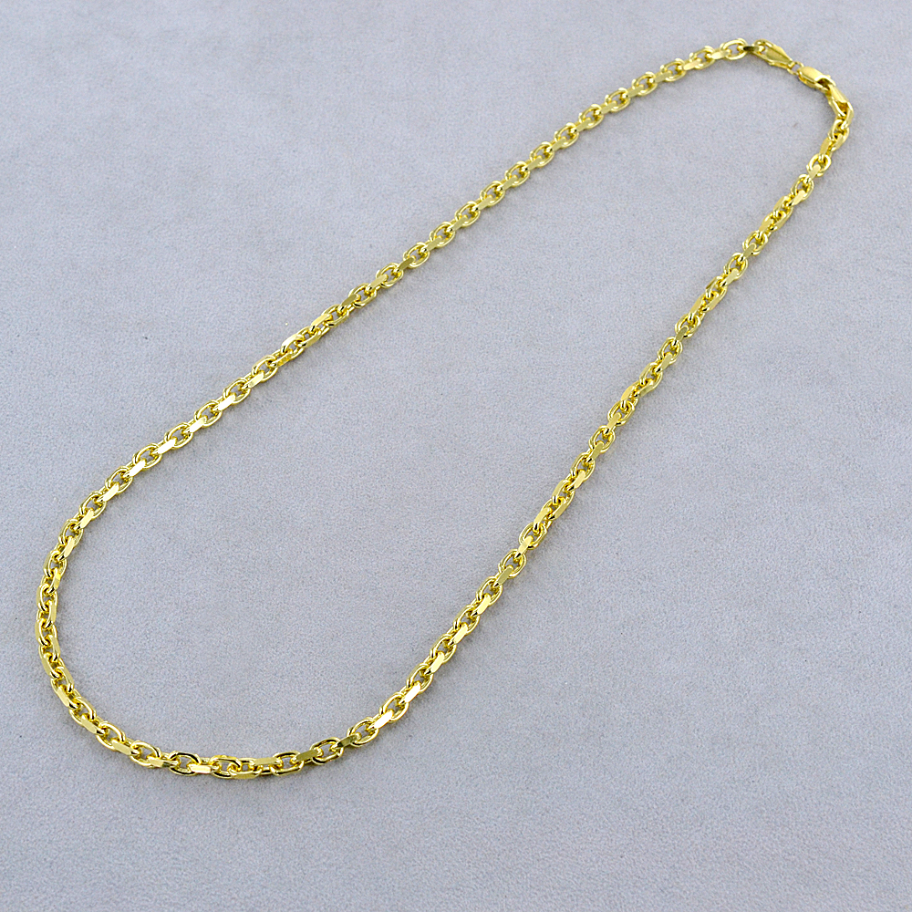 Ciondolo Barra T In Oro Giallo 9kt Con Catena Curb 46 Cm - Carissima, 20 Mm, Marchio 375, Regalo In Confezione Elegante