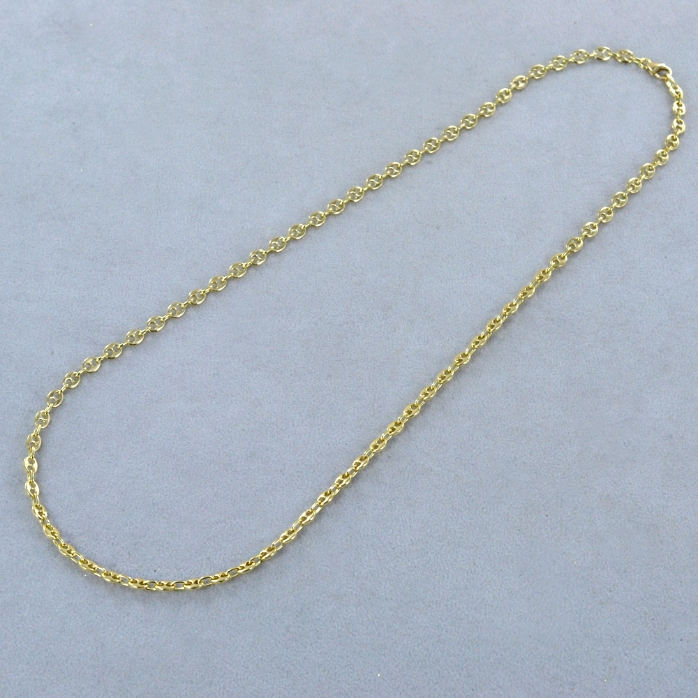 Catena In Oro Giallo 18K, Maglia Marinara Piatta Spessore 2 Mm, Lunghezza 40-45-50-60 Cm
