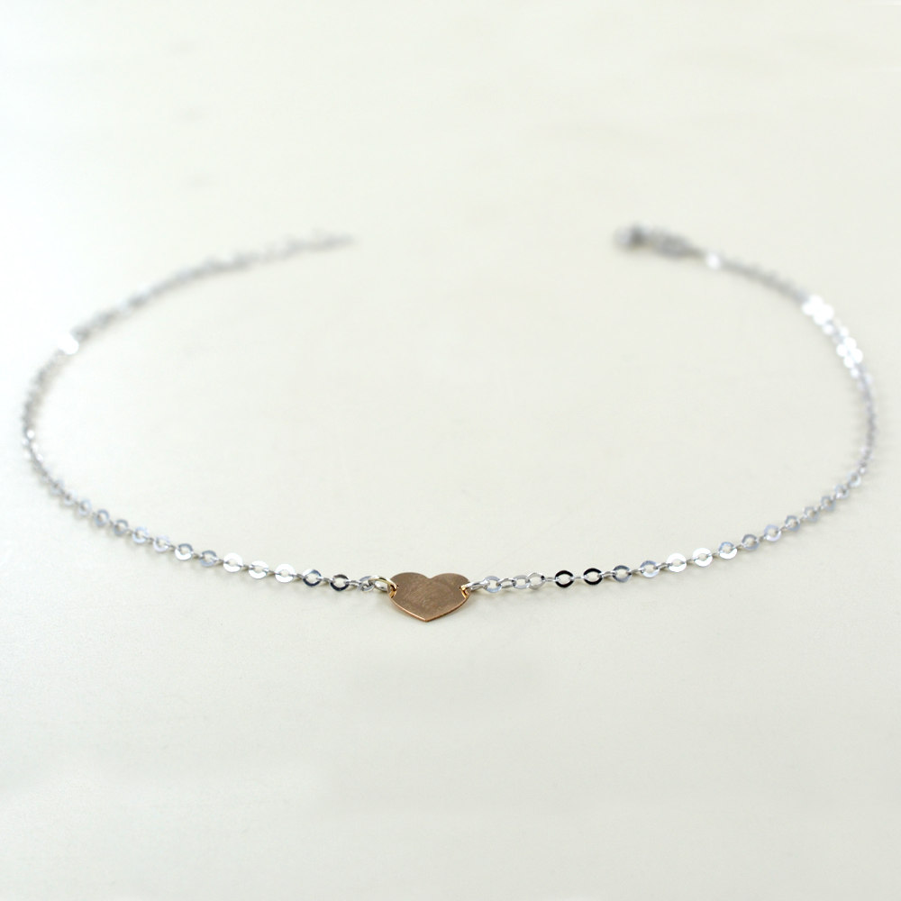 Cavigliere Boho a Doppio Strato con Cuore d'Amore in Oro e Argento, Catena con Perline, Cavigliera da Spiaggia per Donne e Ragazze