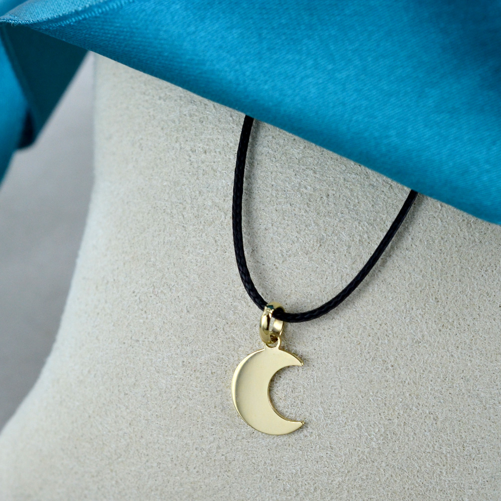 Ciondolo pentagramma a mezzaluna in argento sterling: gioielli Wiccan - Italia