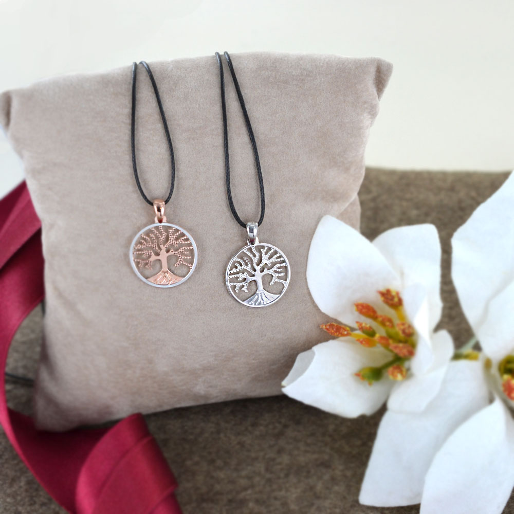 Collana Con Albero Della Vita In Oro 14 Carati E Diamanti: Ciondolo Con - Foto 9