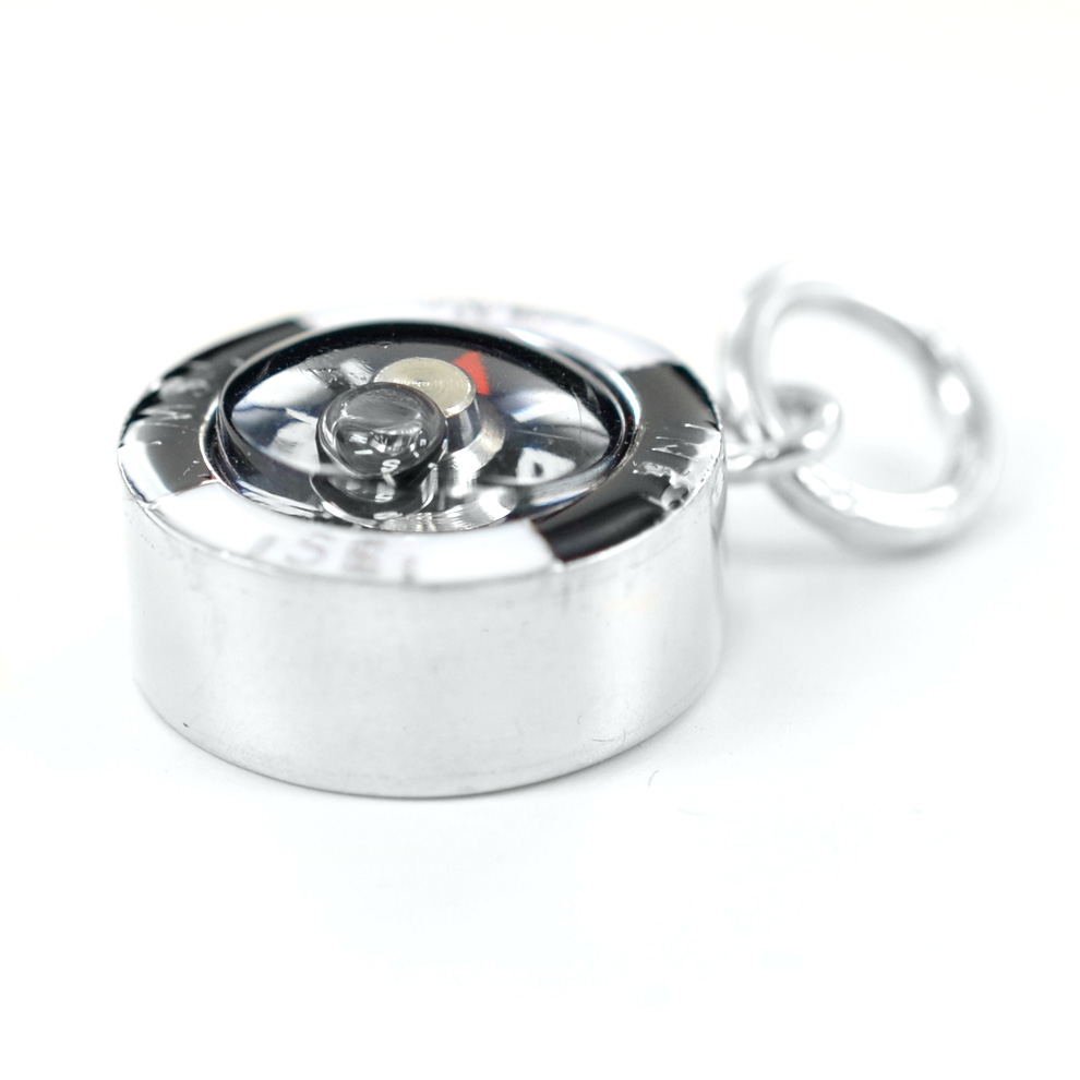 Collana Donna Con Ciondolo Bussola In Argento 925 Placcato Oro – Lunghezza 40cm, Diametro 1.5cm, Gioiello Spagnolo In Scatola Regalo