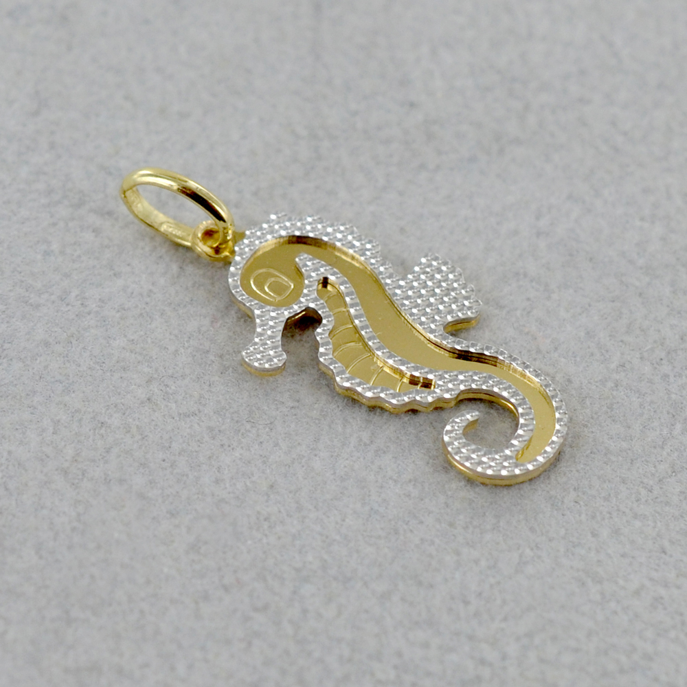 Ciondolo Cavalluccio Marino In Argento 925 Con Occhio Di Santa Lucia - Gioiello Elegante - Foto 11