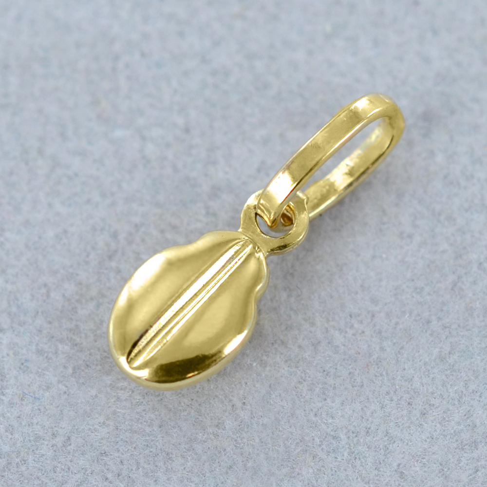 CIONDOLO  ORO   GIALLO  18KT    chicco  di  caffe' 