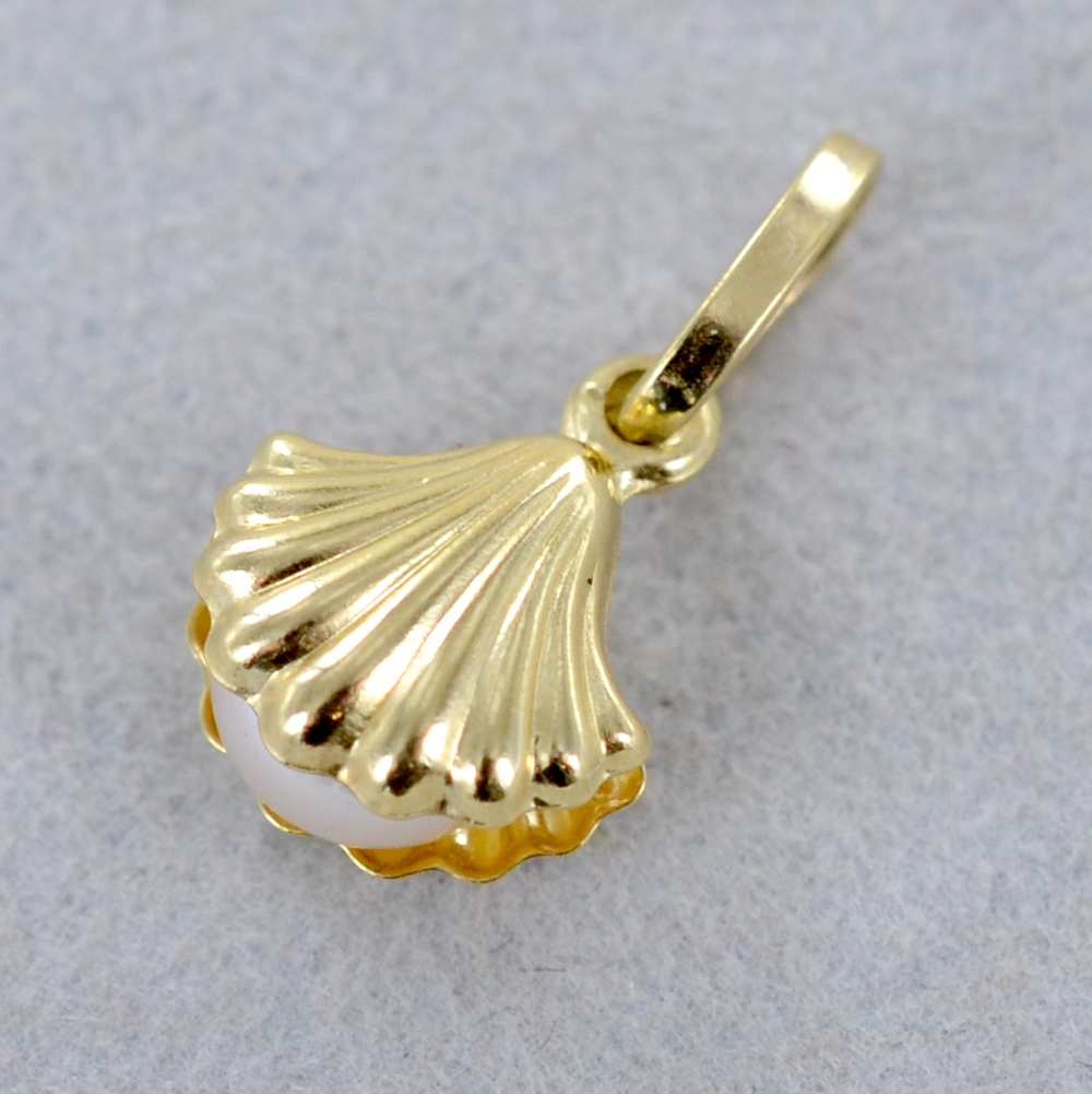 Pendentif Coquillage En Or Jaune 18 Carats - 72861, Neuf Avec étiquettes, Italie