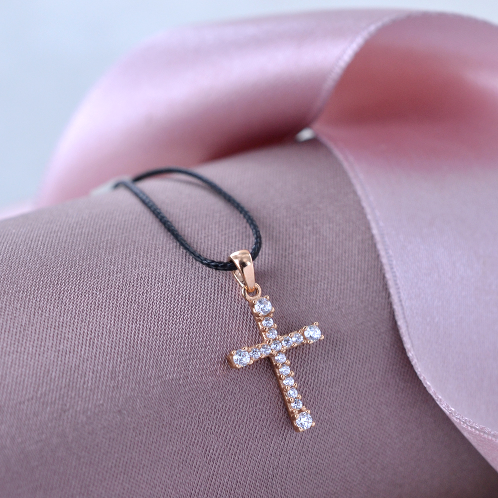 Collana Americana con Croce Zirconata Oro 18 Kt!, -NEW ENTRY- #oro #gold #18kt #zirconi, •, •, •, Sorrentino Gioielli | Sorrentino Gioielli