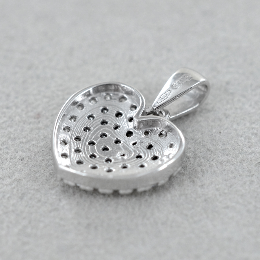 Ciondolo a forma di cuore con scritta MAMMA in oro giallo 14K