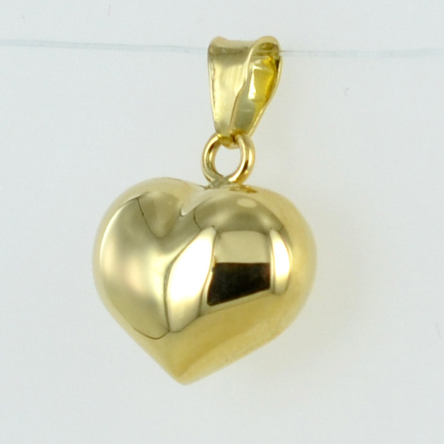 Ciondolo Cuore Lucchetto 3D In Oro Giallo 18 KT Elettroformato - Foto 9