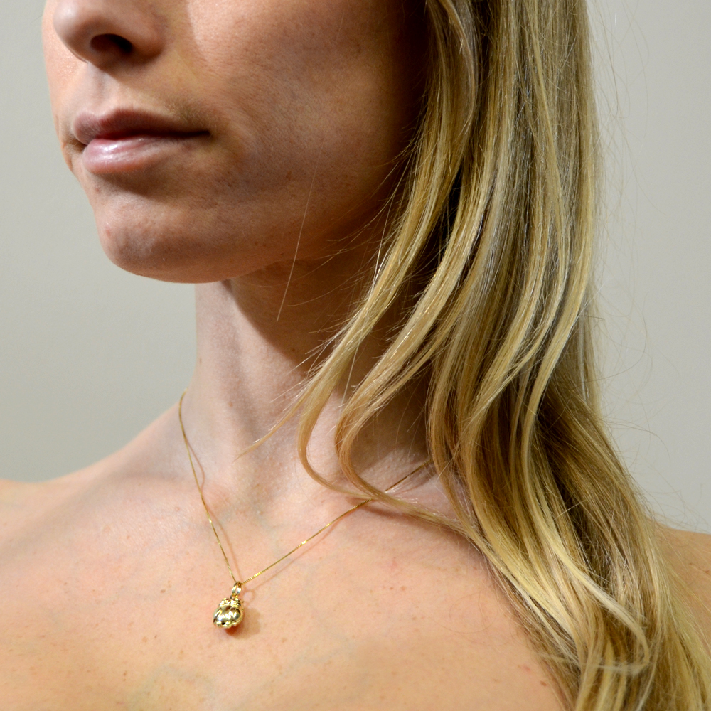 Ciondolo Gufo In Rame Con Occhio Di Tigre – Fatto A Mano, Wire Wrap – Gioiello Artigianale India