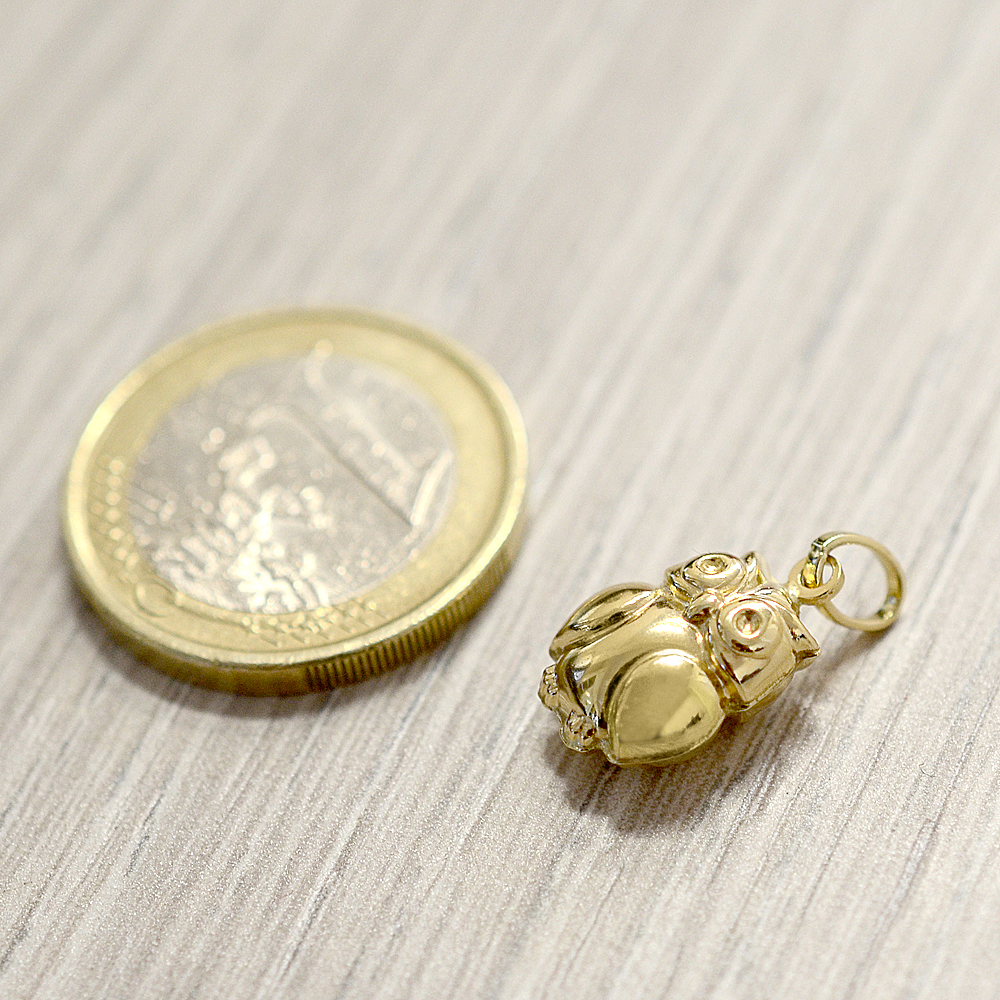 Collana con ciondolo gufo in cristallo occhio di tigre - Gioielli