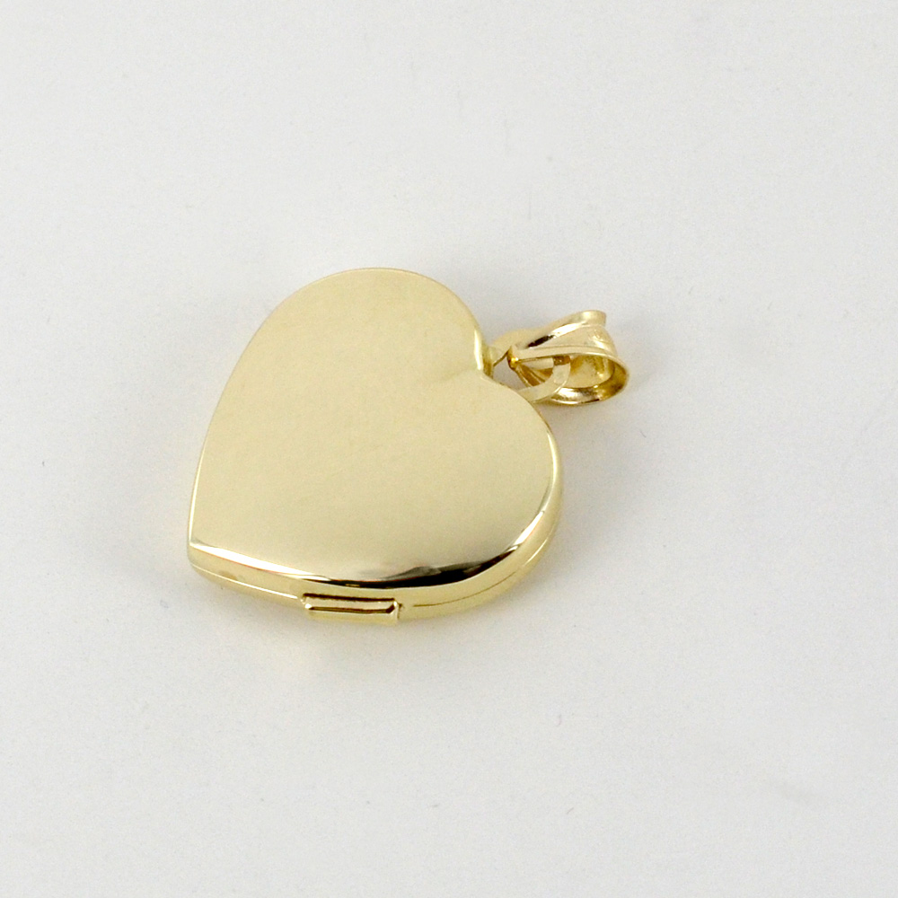 Ciondolo Cuore Lucchetto 3D In Oro Giallo 18 KT Elettroformato - Foto 3