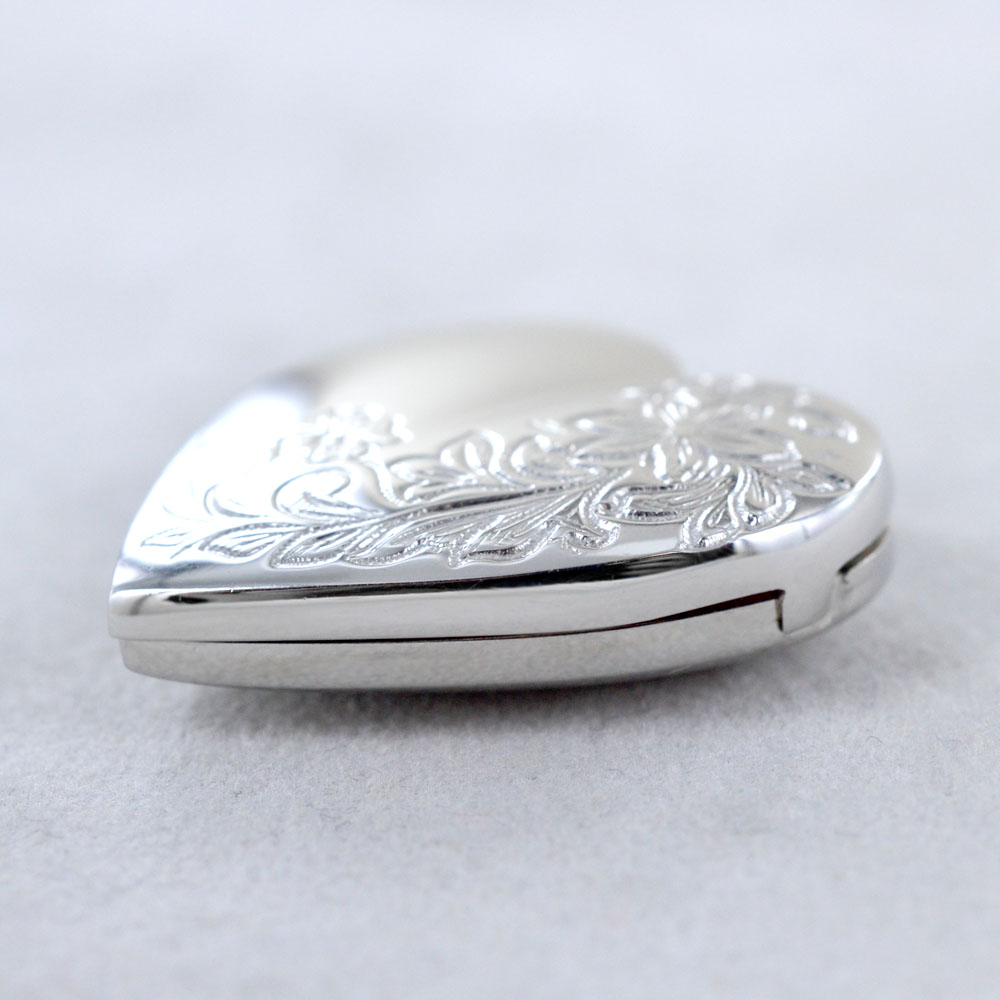 Ciondolo Portafoto Cuore In Argento 925 Con Catena 50cm - Gioiello Artigianale Made In Italy