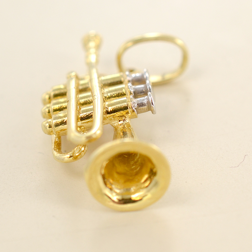 Miniblings Arpa musica oro + scatola strumento musicale musicista musicista concerto, conduttore solista – fatto a mano gioielli alla moda I ciondolo portachiavi portachiavi portachiavi, gold, 53 mm