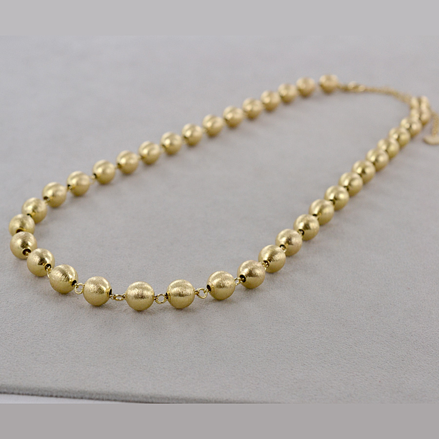 Collana con porta-anello placcata in oro 14 carati, porta-anello