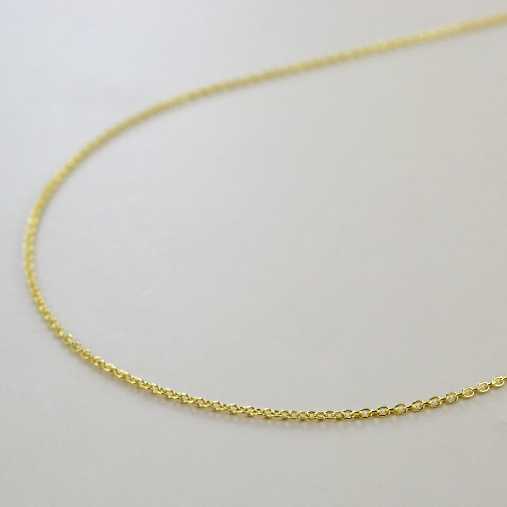 Collana A Catena In Oro Giallo 9kt – 40,6 Cm, Larghezza 3 Mm, Marchio UK, Certificata - 2