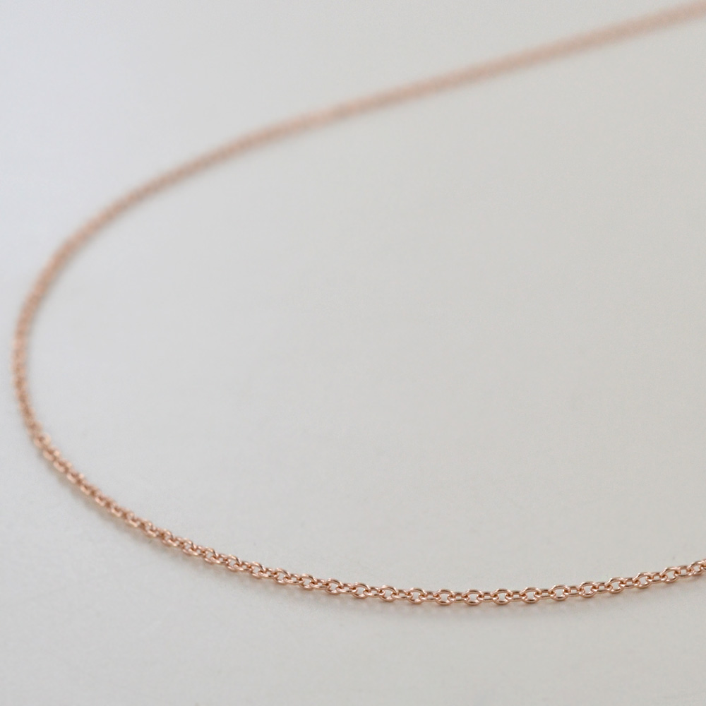 Collana Oro Rosa 14kt Catenina Singapore 1mm – Regolabile Con Moschettone – Gioiello Regalo