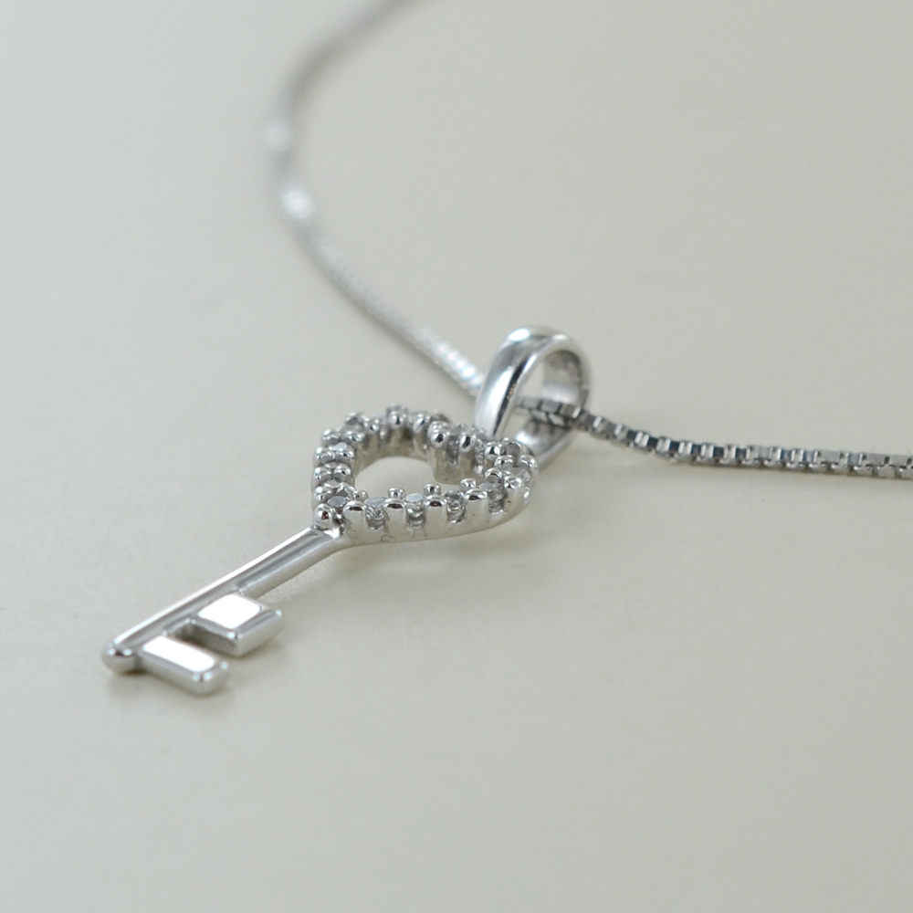 Ciondolo Chiave In Argento Sterling - Italia - 9